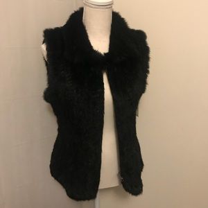 Valerie Stevens Black Fur Vest
